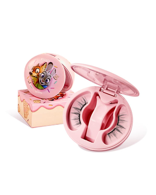 WOSADO×Disney Soft Magnetic Eyelashes Kit with Applicator, No.14 Frost Black Reusable Glue-free Wispy Magnetic Lashes, Cruelty-free False Lashes, Waterproof, Lightweight, Suit for Heavy Makeup