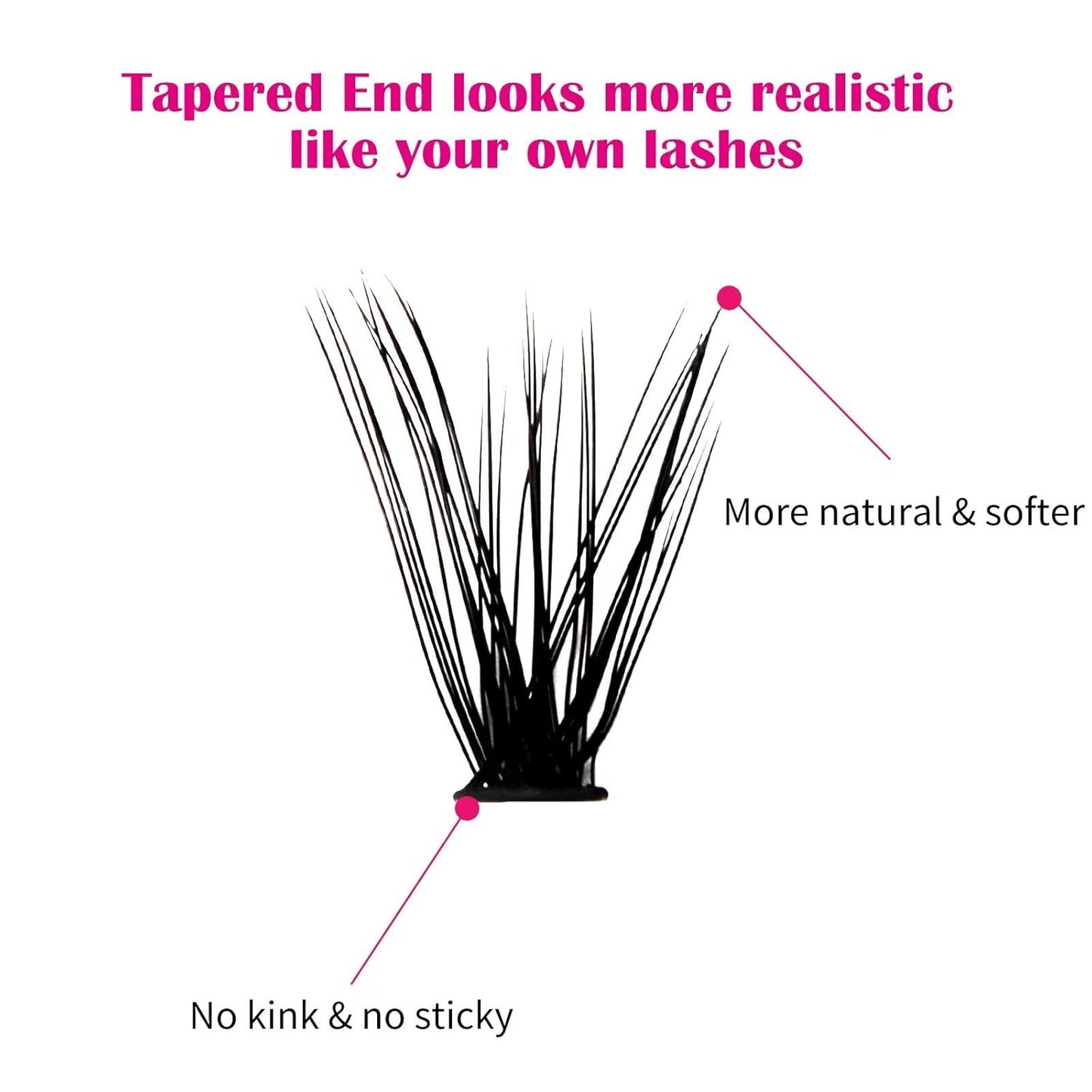 Lash Clusters Individual Lashes Cluster Mixed Tray D Curl Lash Clusters DIY Eyelash Extensions Individual Cluster Lashes Self-application at Home (40P-0.07D,8-16mm)