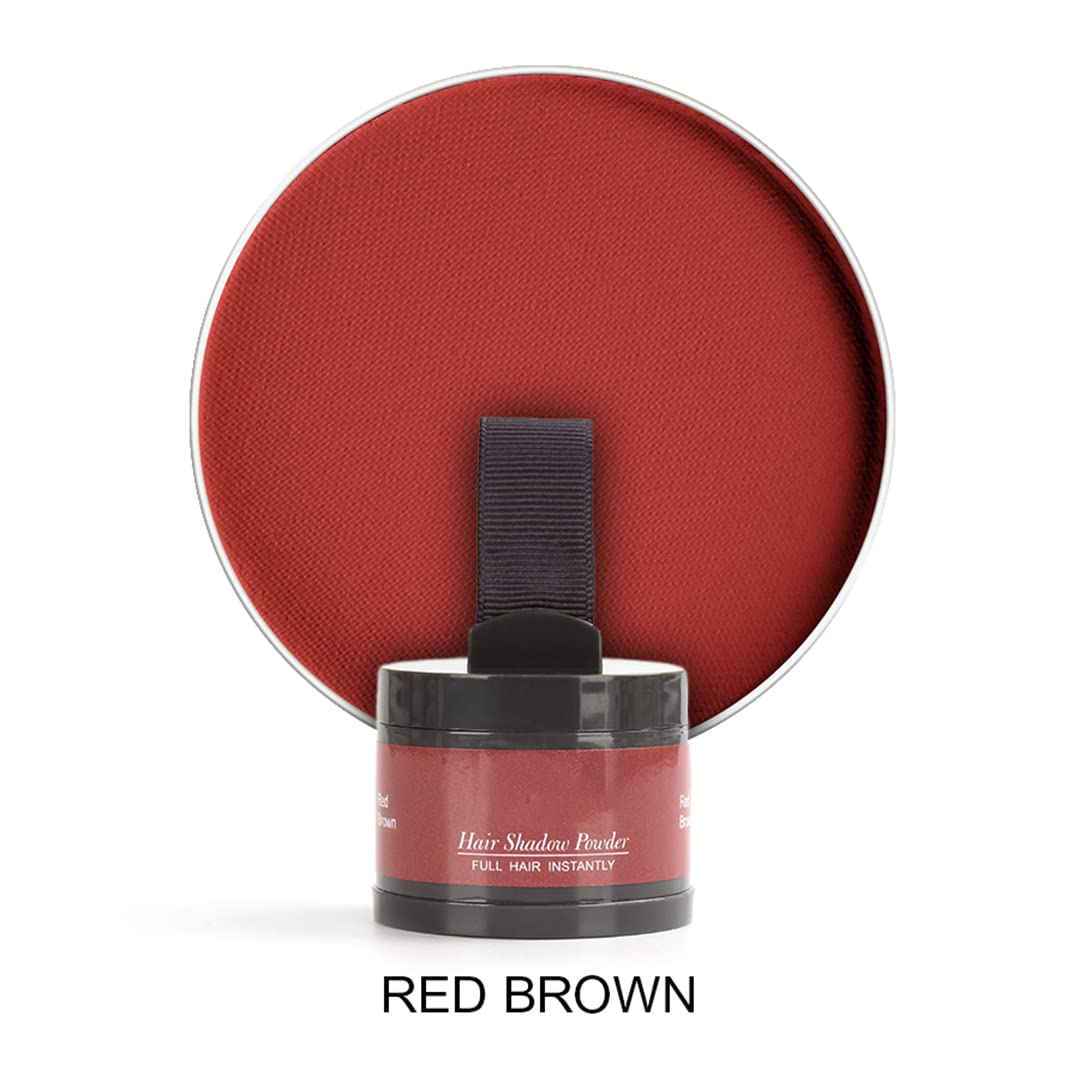 Hairline Powder (Red-Brown Bright) - Instantly Cover Gray Hair with Color Shadow, Touch-Up for Thin Hair 4g