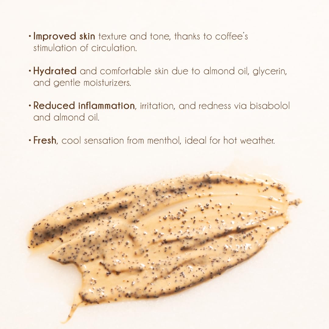 Face and Body Scrub Coffee & Mint – Exfoliating Scrub with Arabica Coffee, Chamomile & Mint | Hydrating, Calming & Revitalizing | For Sensitive Skin | Tropical Skincare | 100 ml