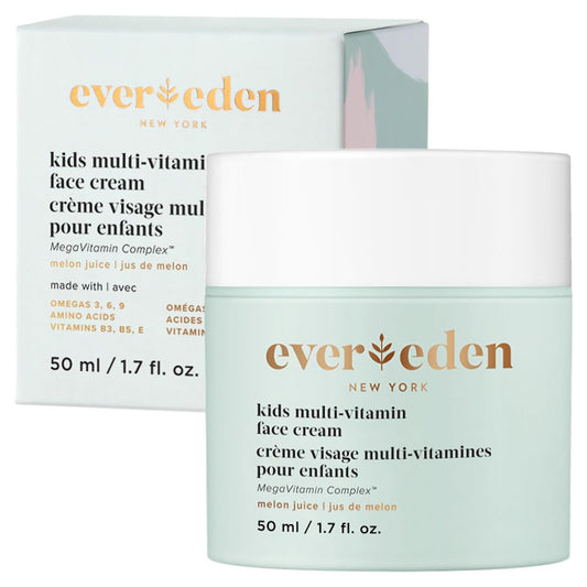 Evereden Kids Face Cream: Melon Juice, 1.7 oz. | Face Lotion | Clean and Non-Toxic Face Moisturizer | Multi-Vitamin Skin Care for Kids