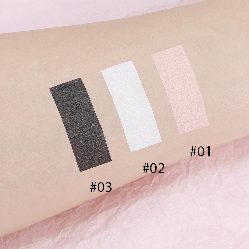 Single Nude White Matte Eyeshadow,Intense Monochrome Eye Shadow,Apply Makeup Easily,Matte Pressed Powder Single Eyeshadow,24 Hour Eye Makeup Longwear Waterproof