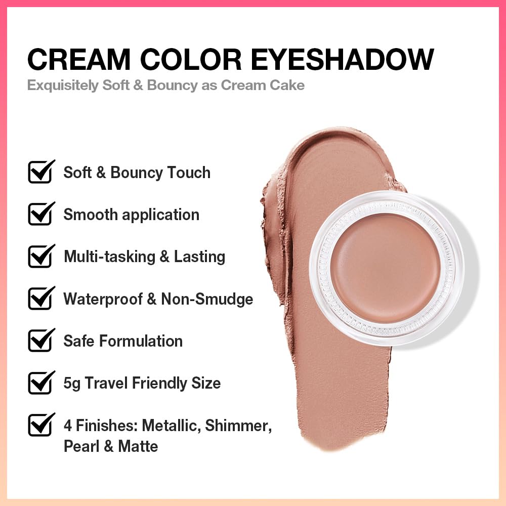 Single Cream Nude Brown Matte Eyeshadow Palette Makeup, Natural Single Mini Instant Holographic Eyeshadow For Women, Sombras Crema Para Ojos, Talc, Paraben & Cruelty Free, R03