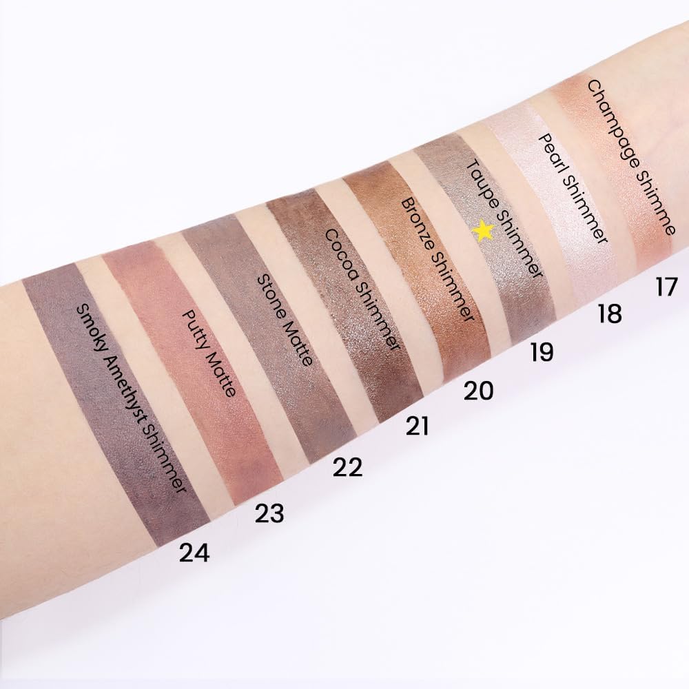 evpct 2Pcs Cream Eyeshadow Sticks Set for Eyes Waterproof, Taupe Shimmer Matte Eye shadow Stick Pencil Pen Bulk sombras en crema para ojos 19+19