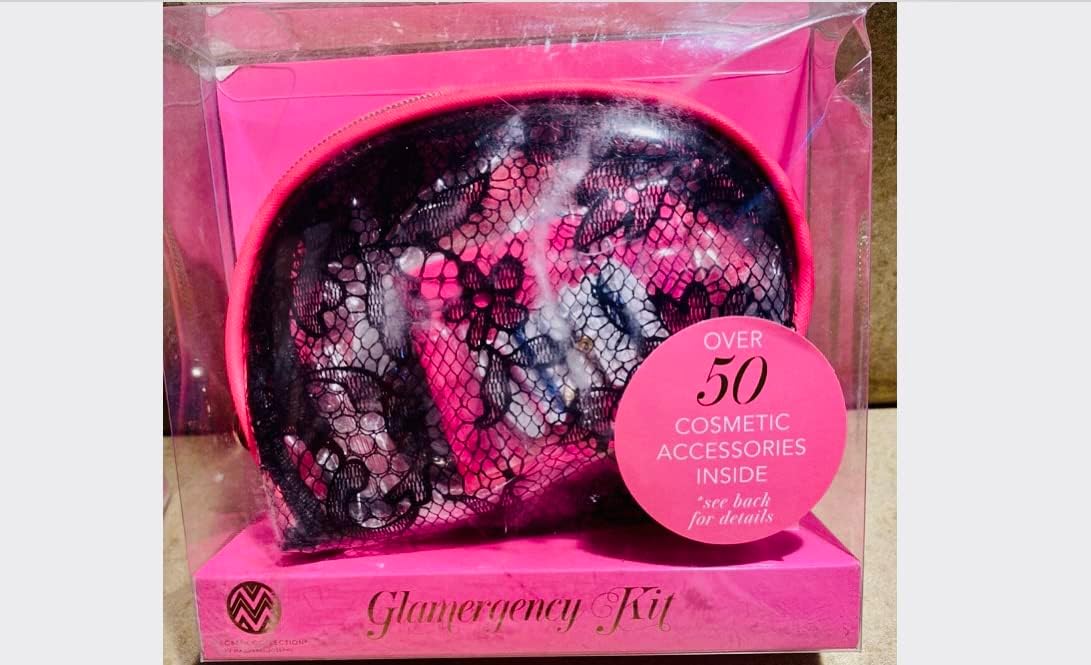 Glam Cosmetic Accessory Kit - 50 items (Black Lace)