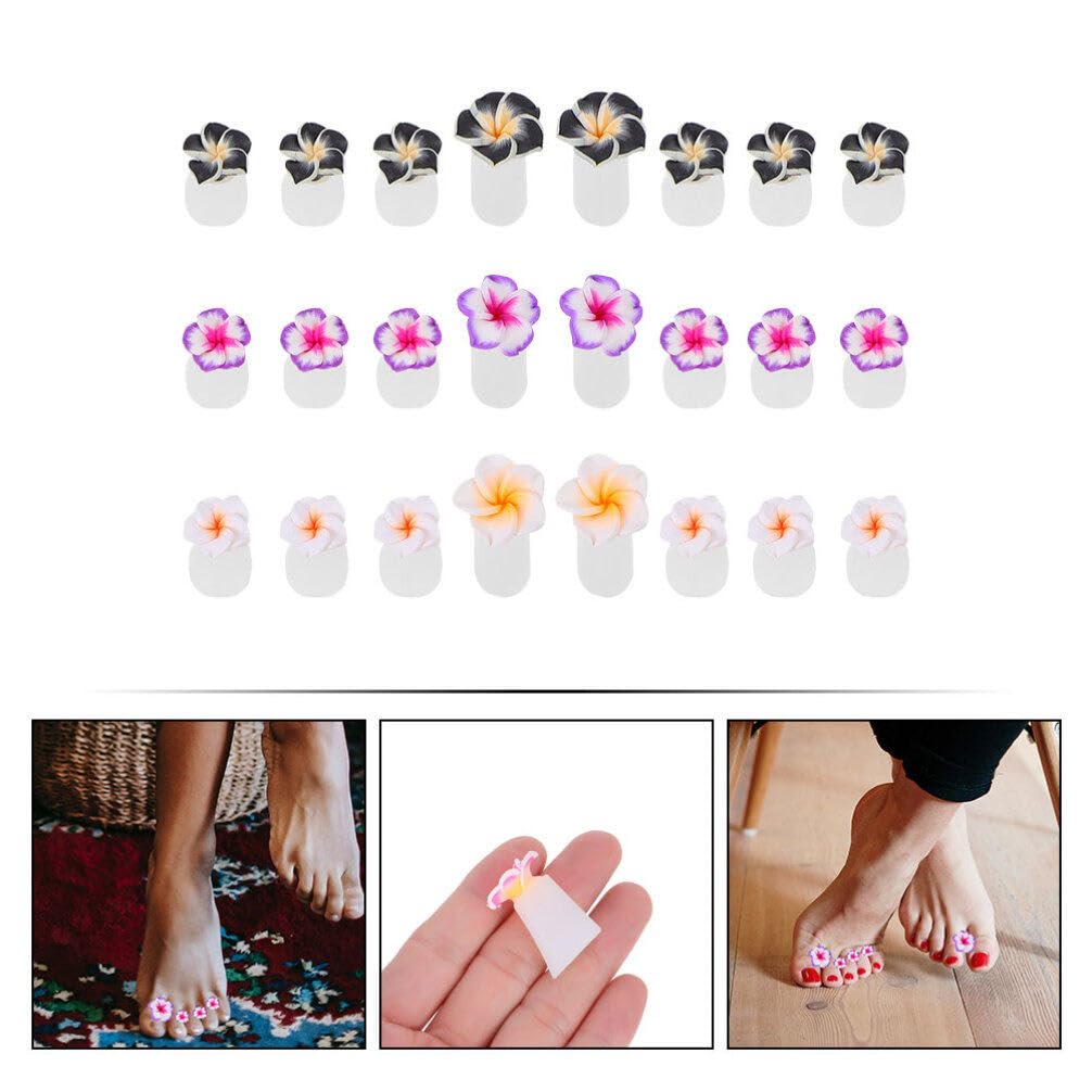 24 Pcs Toe Separators for Nail Polish Silicone Toe Separators Decorative Toe Separators Flower Toe Separators for Pedicure Toe Separator for Pedicure Toe Separator Pedicure