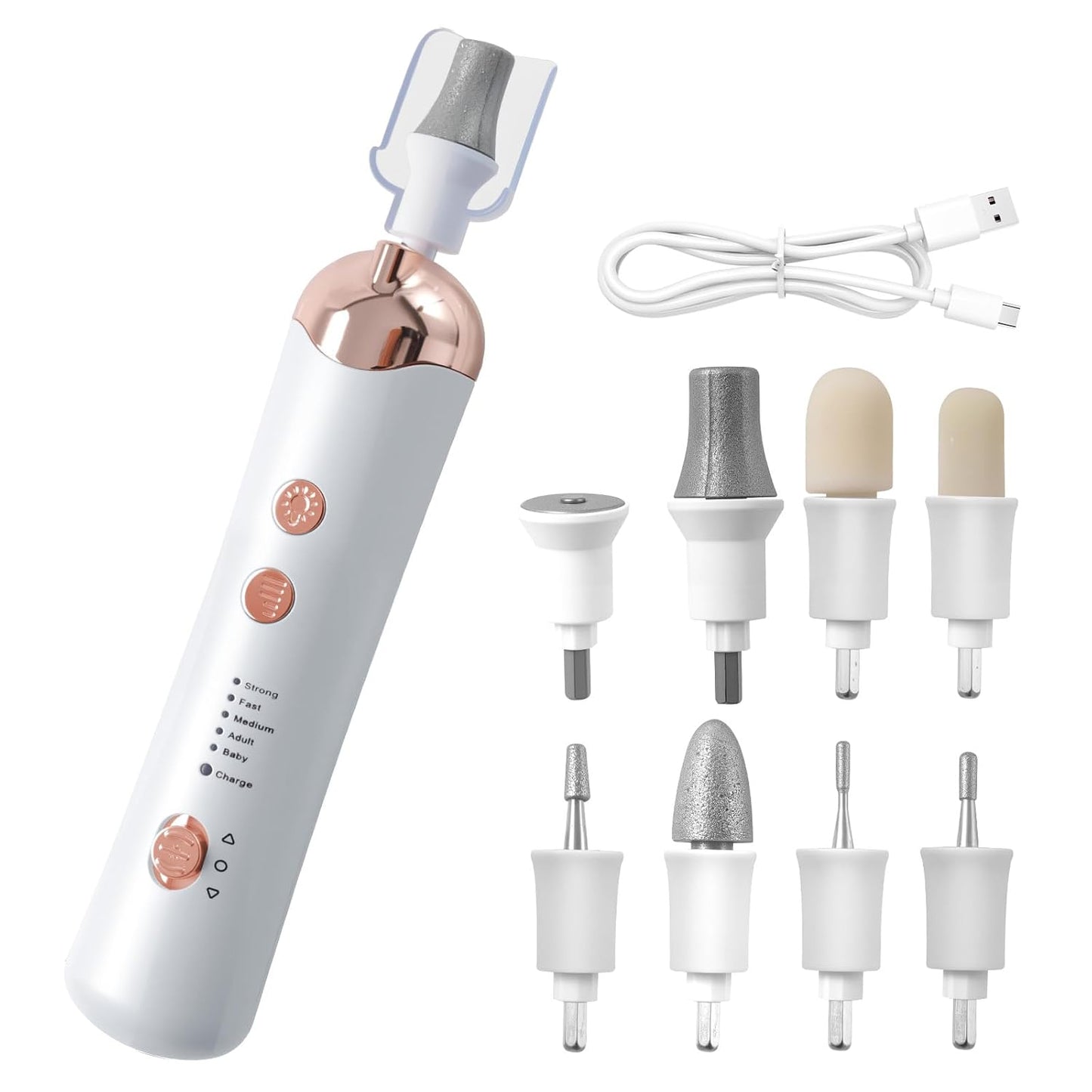 Electric Nail Drill Machine Nail Drill Electric File Nail File Kit for Beginners Acrylic Gel Nails Manicure Pedicure Polishing Shape Tool with 8 Bits Gel Nails and Home Salon Use