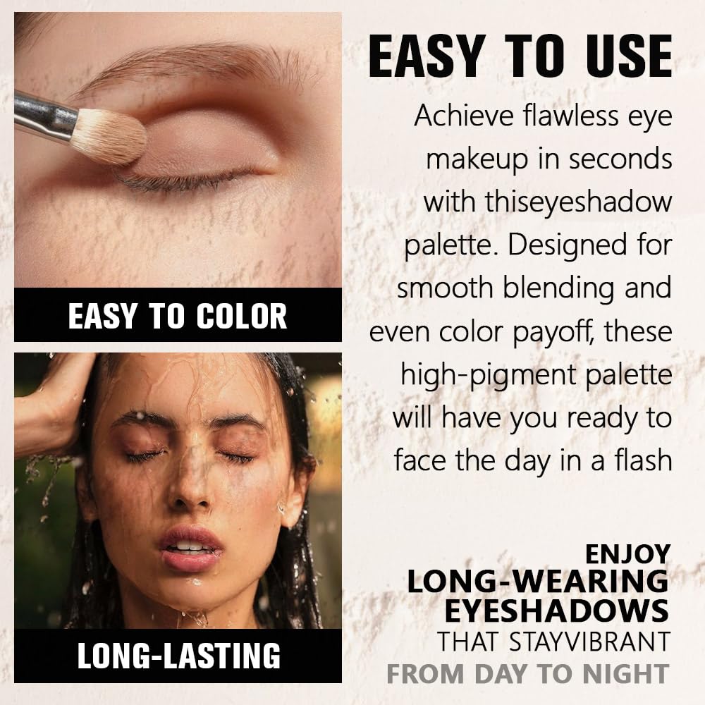 Single Matte Eye Shadow Palette Makeup, Eggplant Matte Eyeshadow for Women, Monochrome Eye Shadow Makeup, Pigmented Waterproof Sombras Para Ojos, Vegan, Talc, Paraben & Cruelty Free, 15