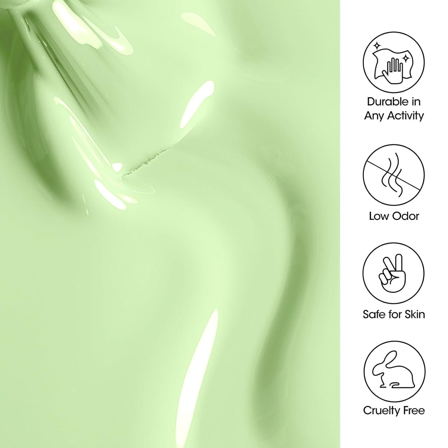 Gellen Green Gel Nail Polish, Mint Green Gel Polish Pastel Green Nail Polish Gel Light Green Soak Off U V LED Nail Lamp Gel Polish Home Salon Nail Art DIY Manicure Gift for Women Gilrs, 0.61 Fl Oz