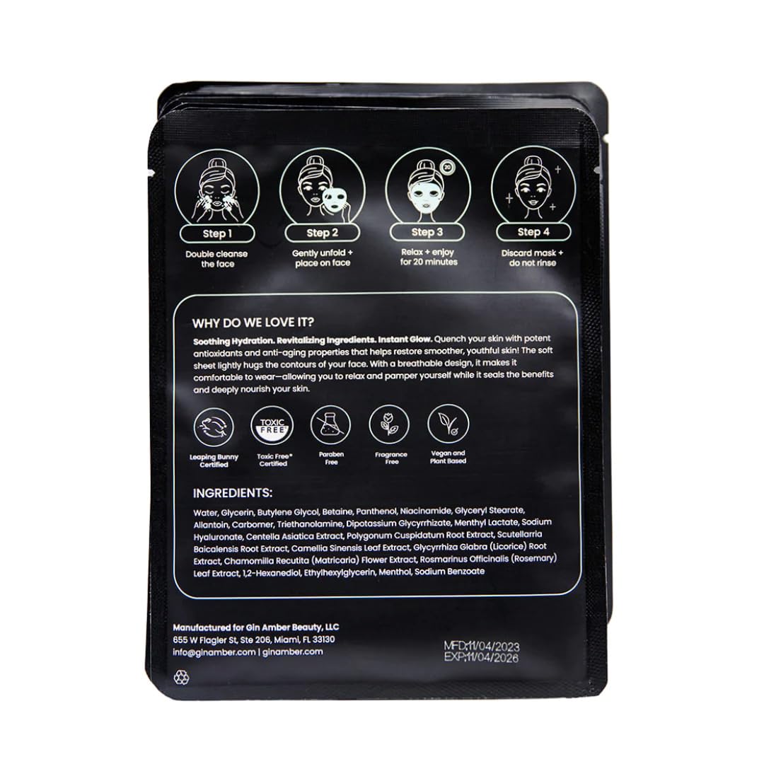Gin Amber Beauty - Individual Superfood Sheet Mask (23g)