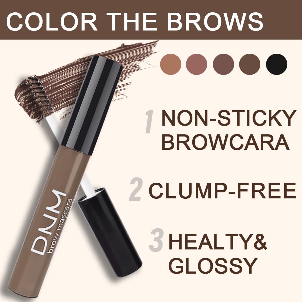 Kaely 2Pcs Eyebrow Gel Waterproof,Longwear Tinted Eye Brow Mascara,Eyebrow Color Makeup kit,maquillaje gel para cejas a prueba de agua,Long Lasting Eyebrows Vegan cosmetics,04 Dark Brown