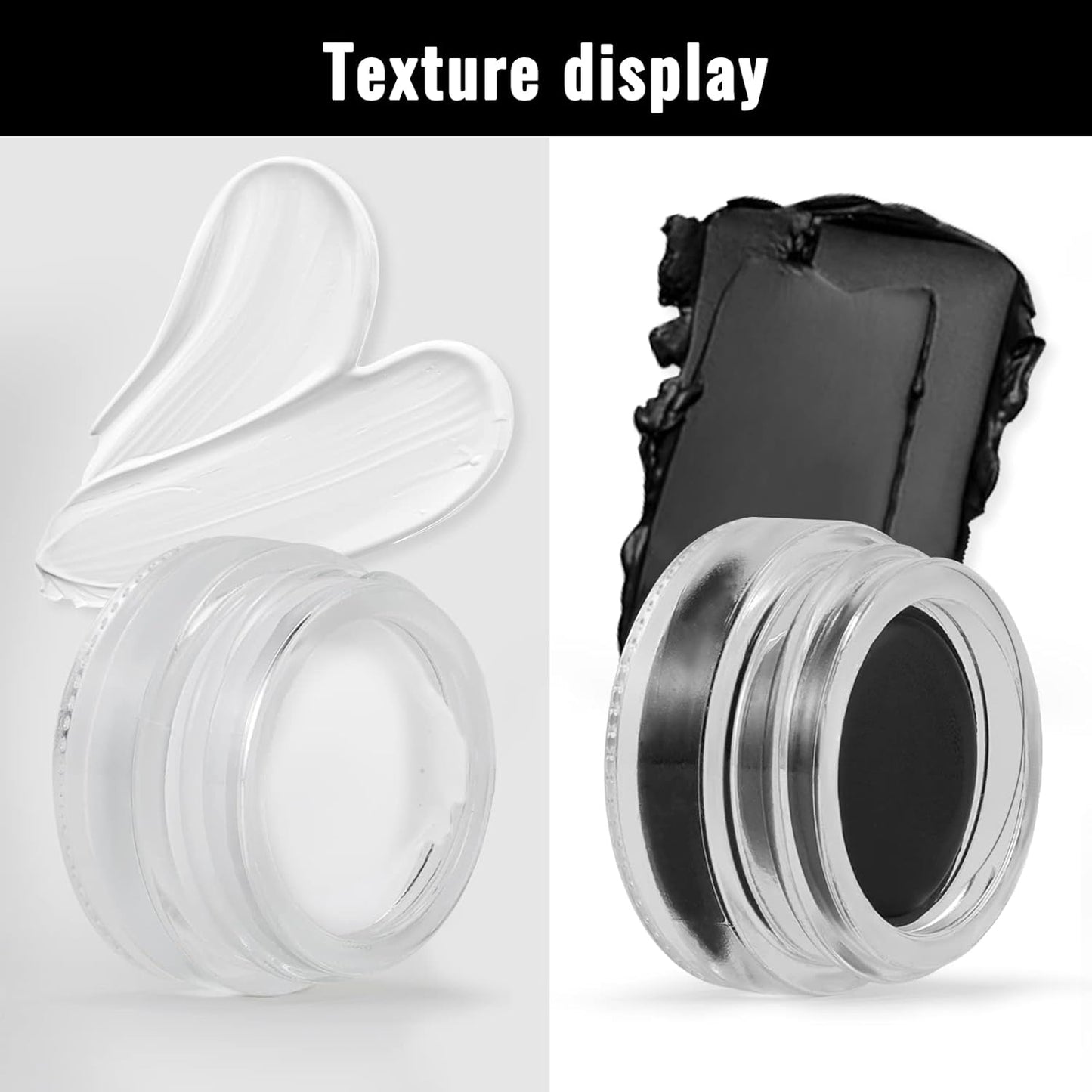 Erinde White Gel Eyeliner, Waterproof Cream Eyeliner Gel Pot, High-Intensity Pigments Long Lasting Smudge-Proof Eye Liner Eyebrow Makeup, Waterline Matte Eye Liner with 2PCS Brushes, 04 White