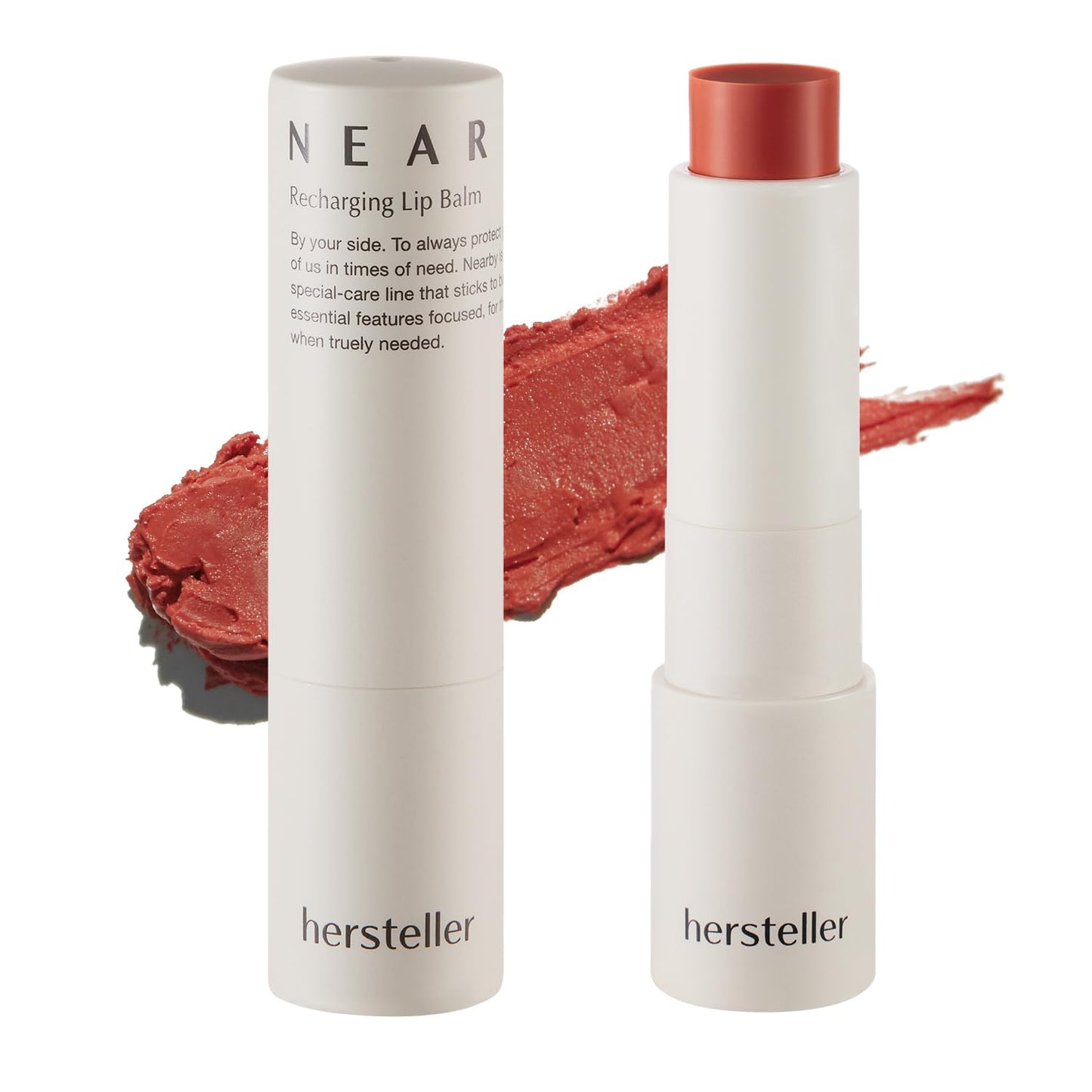 hersteller Nearby Recharging Lip Balm Vegan Butter Complex Intensive Moisturizing Treatment for Dry Lips and Cheek Natural Healthy Colors Sunset Coral