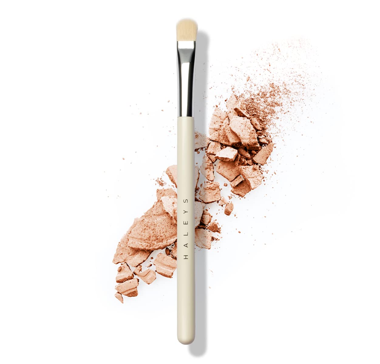 HALEYS Lid Eyeshadow Brush, Medium Flat Tapered Brush, Easy Blending and Shading for Building Eyeshadow Color, High-end Synthetic Bristles, Multi-tasking, for Cream and Powder Makeup, Vegan + CF