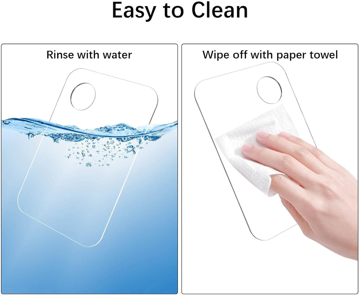 Rolybag Acrylic Makeup Mixing Palette with Spatula Tool Transparent Cosmetic Makeup Palette for Nail Art Makeup Eye Shadow Professional Pigment Cosmetic Mixing (Acrylic -A)