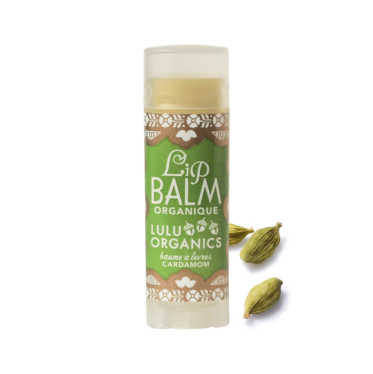 Natural Lip Balm, Nourishing and Moisturizing Premium Lip Care, Handmade Hydrating Lip Balm, Lip Treatment for Dry and Cracked Lips, Repairing and Fragrance Free - Cardamom - 0.15oz