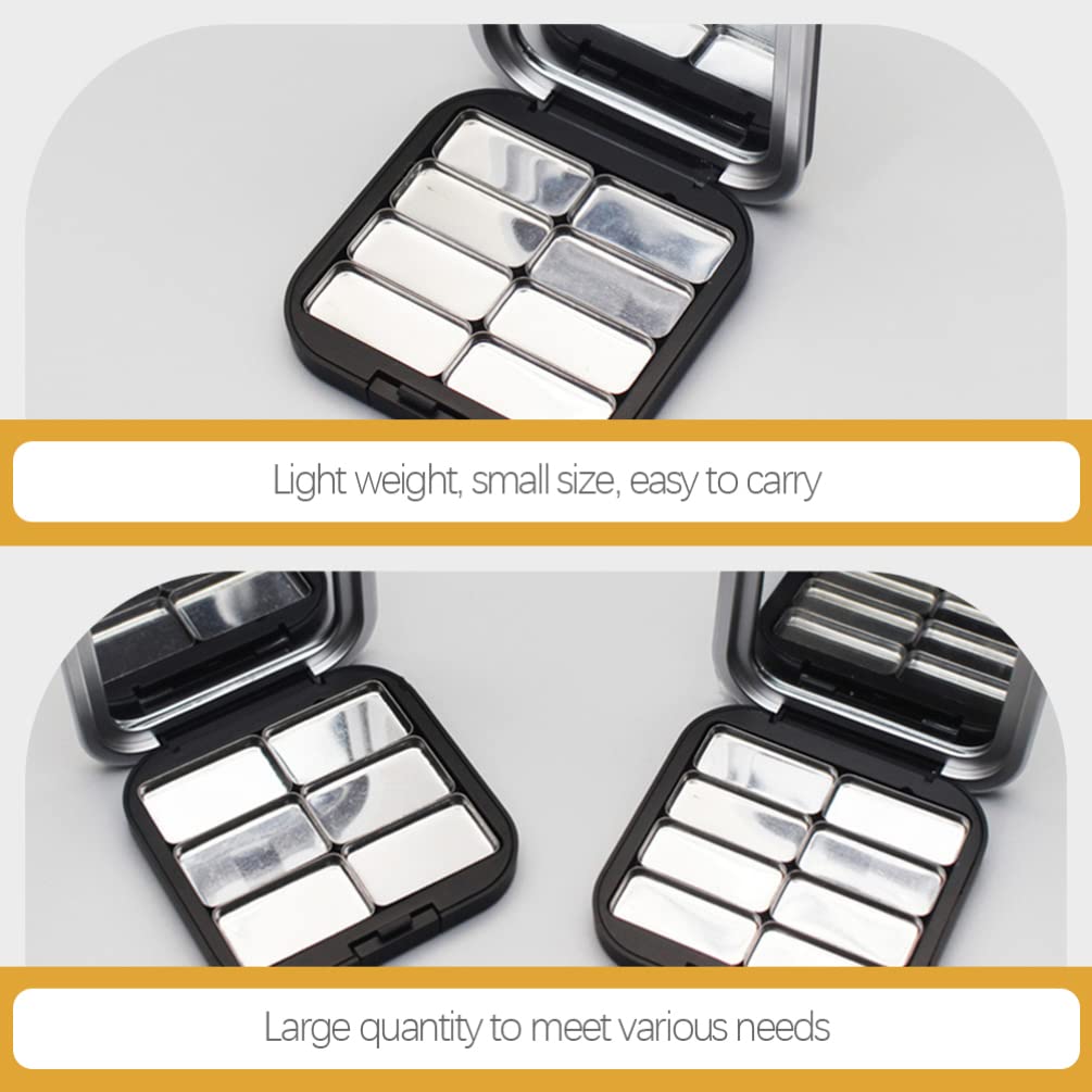 Beaupretty 2pcs Empty Lipstick Palette DIY Lipstick Lip Balm Blusher Containers Refillable Makeup Eyeshadow Storage Case Box with Mirror
