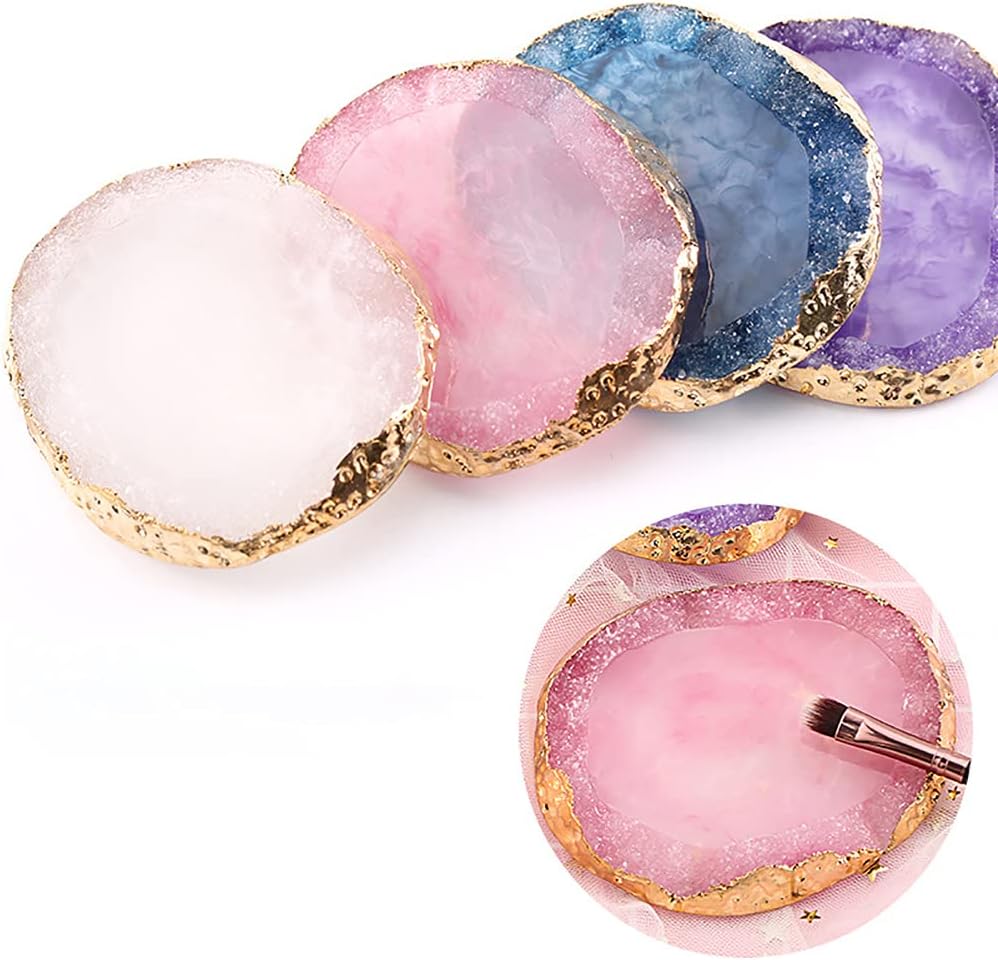 Resin Nail Art Palette Cosmetic Mixing Palette Nail Gel Polish Colors Mixing Pallet Makeup Palette Tray Purple