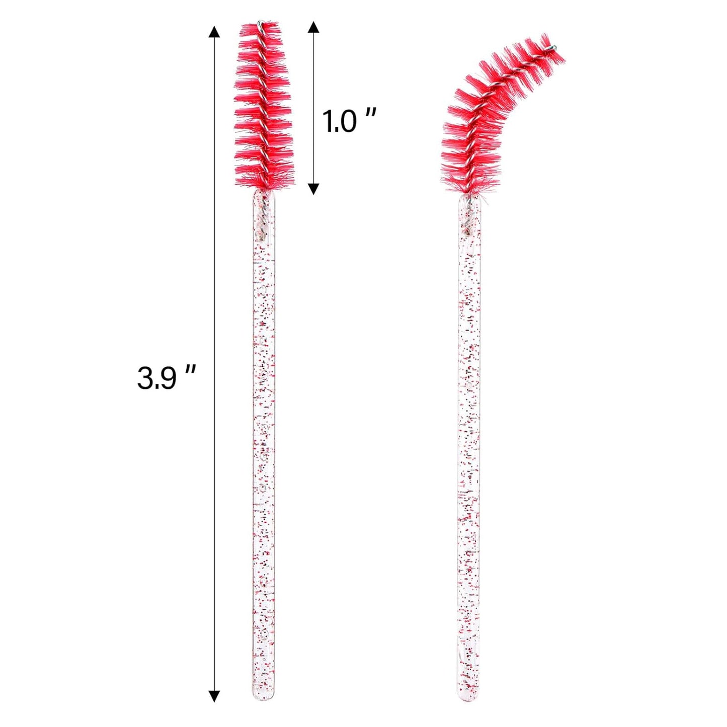 1000 Disposable Mascara Wands Eyelash Brushes Spoolies for Eyebrow Eye Lash Extension Crystal Multicolor