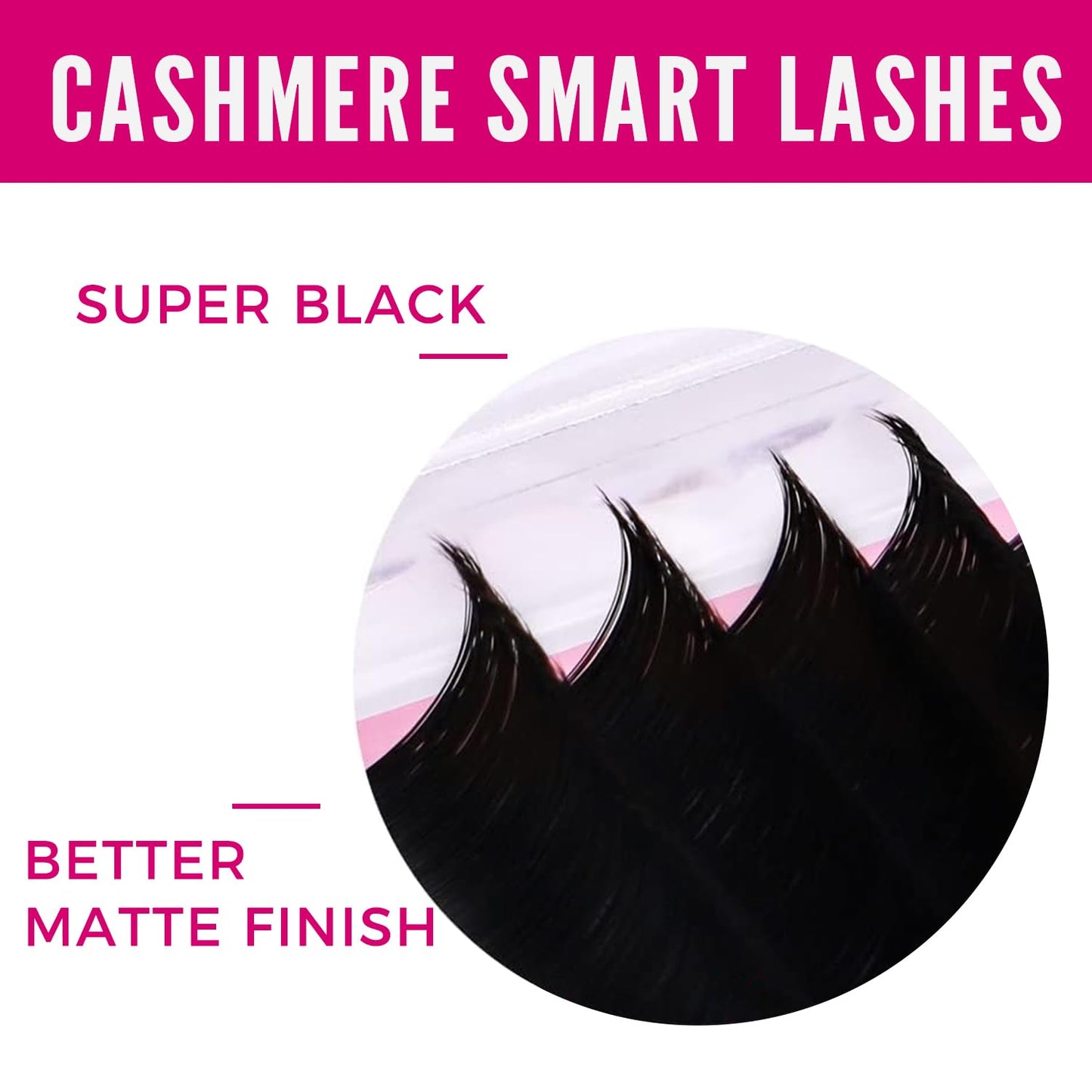 VEYES INC Cashmere Smart Fan Lash Extensions 0.03 0.05 0.07 C/CC/D Curl 8-20mm Mixed & Single Length, Super Matte Black Volume Lashes, Professional Supplies for Lash Techs (0.05 C 8-16mm)