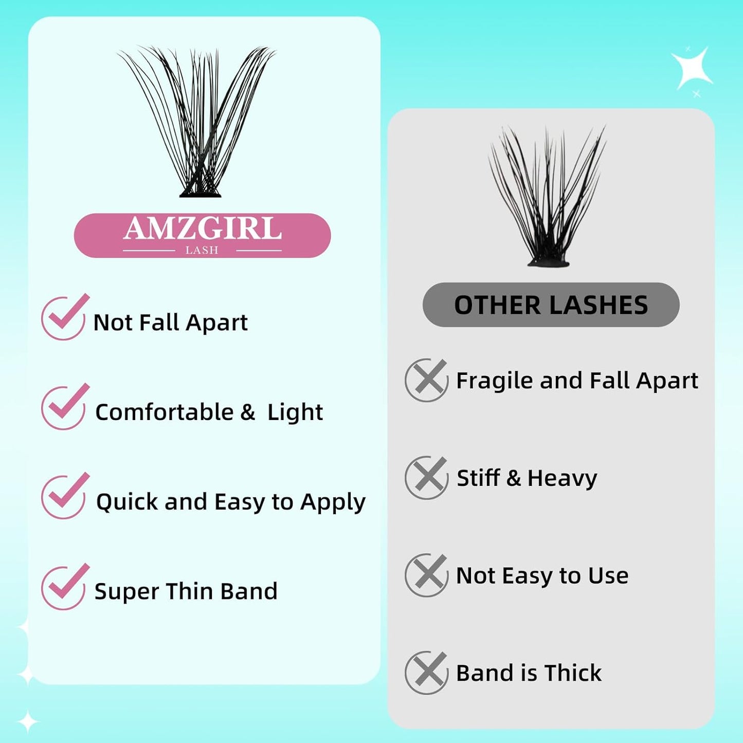 Lash Clusters Wispy 320PCS Eyelash Extension 40D Cluster Lashes Individual Lashes DIY Lash Extension Natural Look Cluster Eyelash Extensions Soft False Eyelashes at Home for Beginners(D-Mix9-16mm)