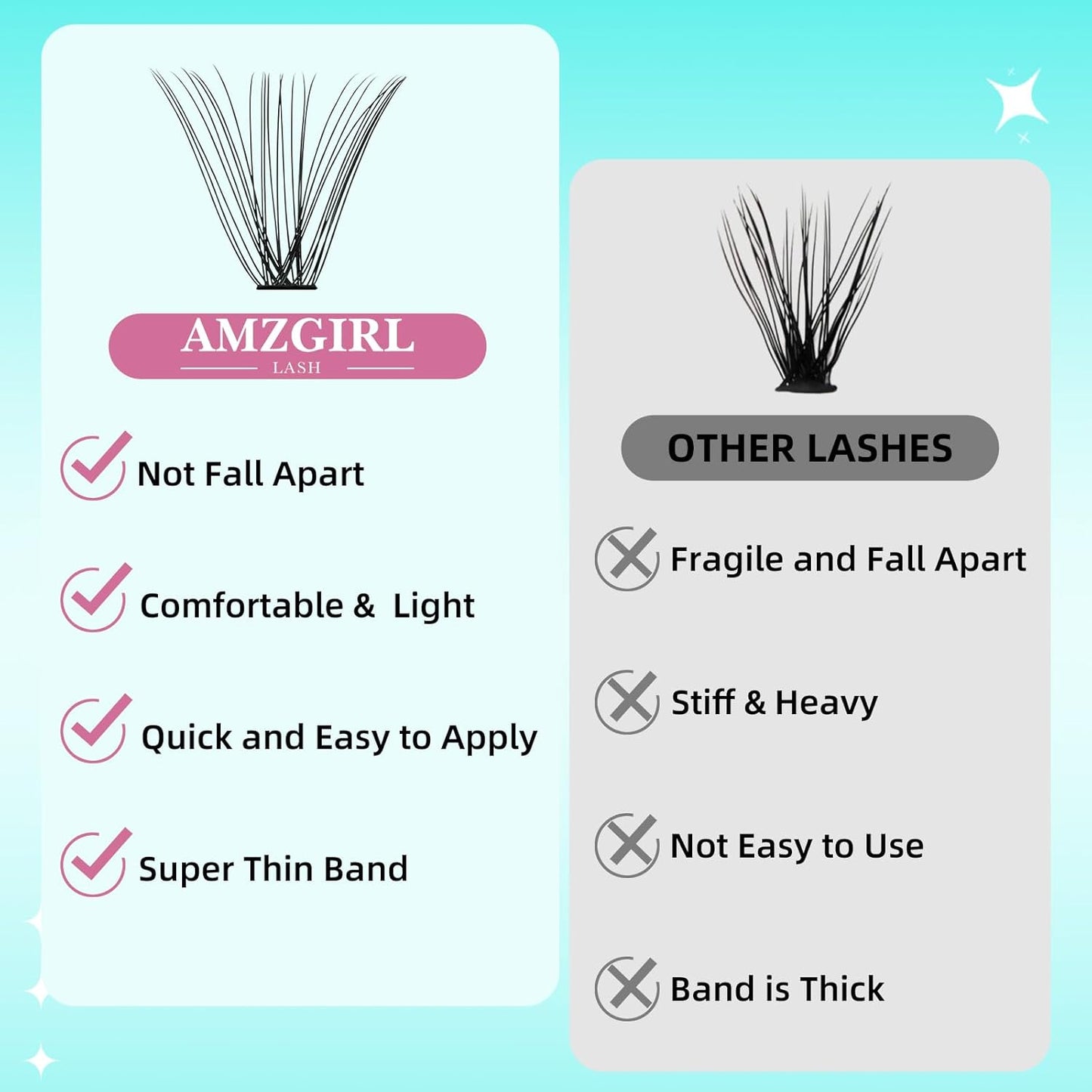 Lash Clusters Wispy 280PCS Eyelash Extension 80D Cluster Lashes Individual Lashes DIY Lash Extension Natural Look Cluster Eyelash Extensions Soft False Eyelashes at Home for Beginners(14mm)