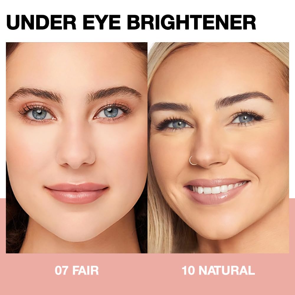 evpct 2Pcs under Eye Brightener, Nourishing Luminous under Eye Concealer Color Corrector for Dark Circles, Waterproof Naturactor Concealer Pot make up for face Eye Ring corrector de ojeras, 07# & 10#