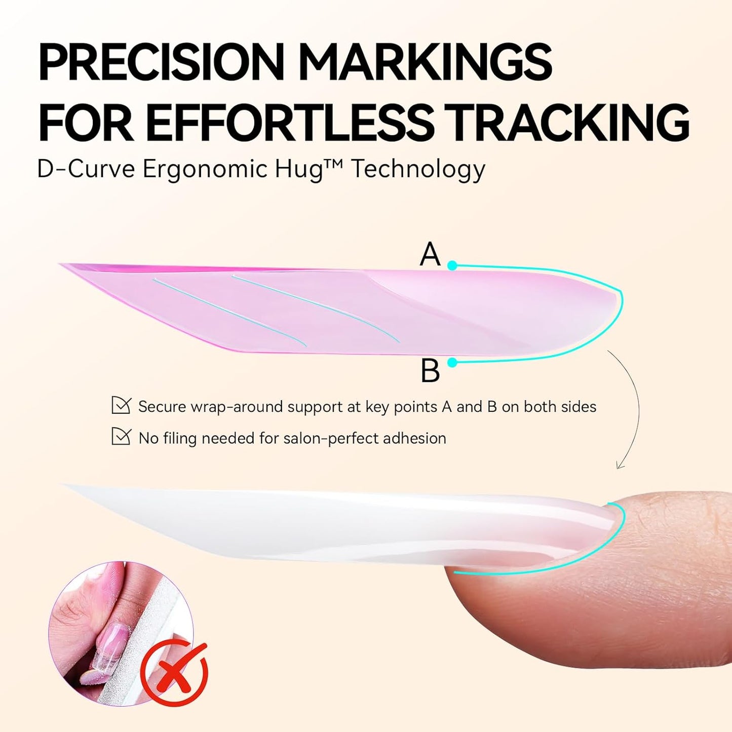 Gelike EC Dual Forms for Extension: 96 Pcs Color Nail Form, 4 Style 12 Size Nail Forms For Builder, Half Matte Gel Forms For Manicure Art Design Salon Diy