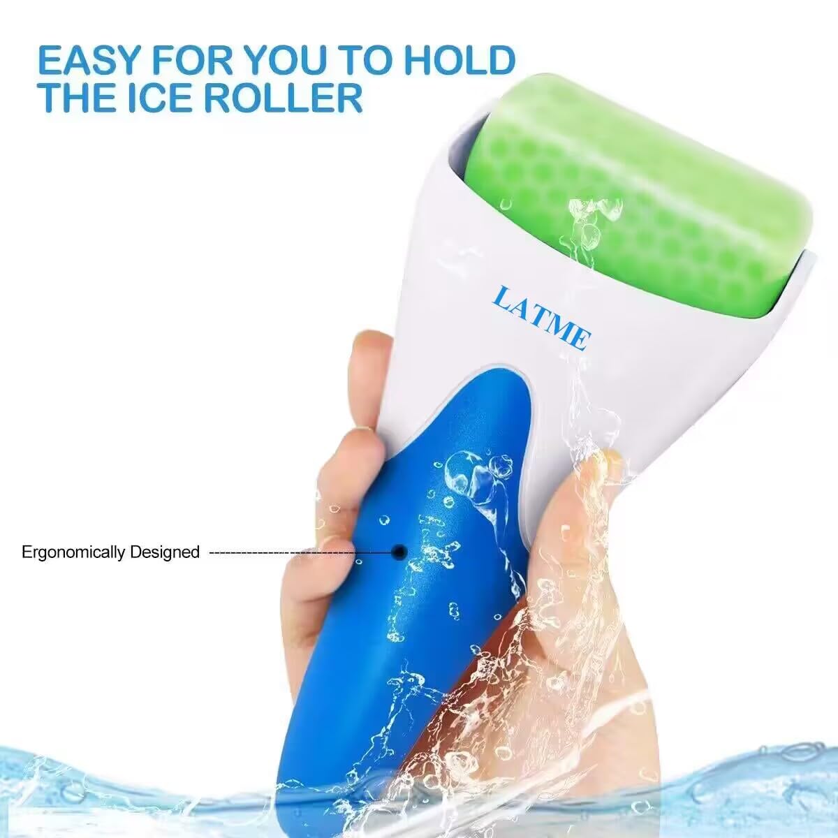 Ice Roller for Face Eyes,Womens Gifts,Face Massager Roller Puffiness Migraine Pain Relief and Minor Injury (Green)