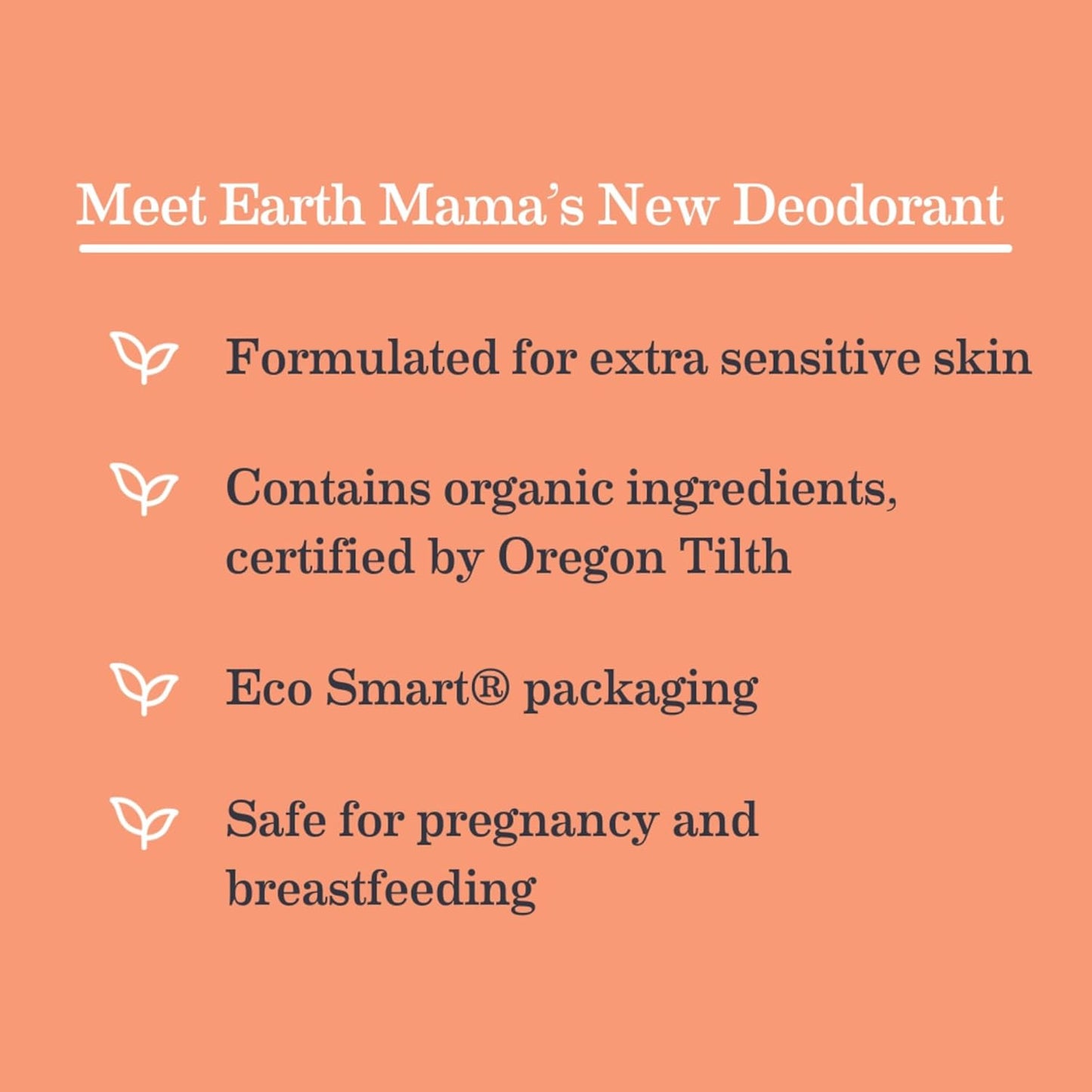 Earth Mama Bright Citrus Deodorant | Safe for Sensitive Skin, Pregnancy and Breastfeeding, Contains Organic Grapefruit and Calendula, No Baking Soda or Aluminum, 2.65-Ounce (2-Pack)