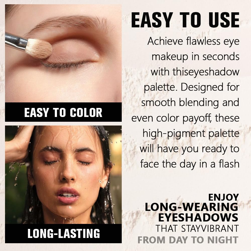 Light Pink Peach Single Matte Eyeshadow Makeup, Neutral Powde Eye Shadow for Women, Pink Eyeshadow Palette Pigmented Waterproof, sombras para ojos, Lightweight Blendable, Girls Eyeshadows Gift