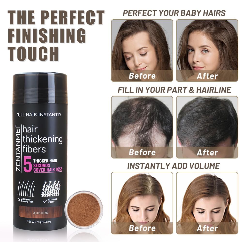 Hair Fibers for Thinning Hair for Women All-Natural Hair Building Fibers 0.98 Oz Hair Volume Powder Bald Spot Cover Up for Men & Women (Light Blonde)