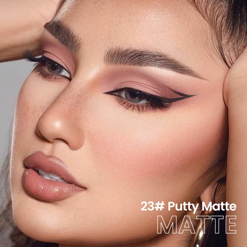 evpct Putty Matte Cream Eye Shadow Brightener Sticks Set for Eyes, Putty Matte Pencil Eye shadow Applicator Stick Pen Palette Makeup Waterproof sombras en crema para ojos 23#
