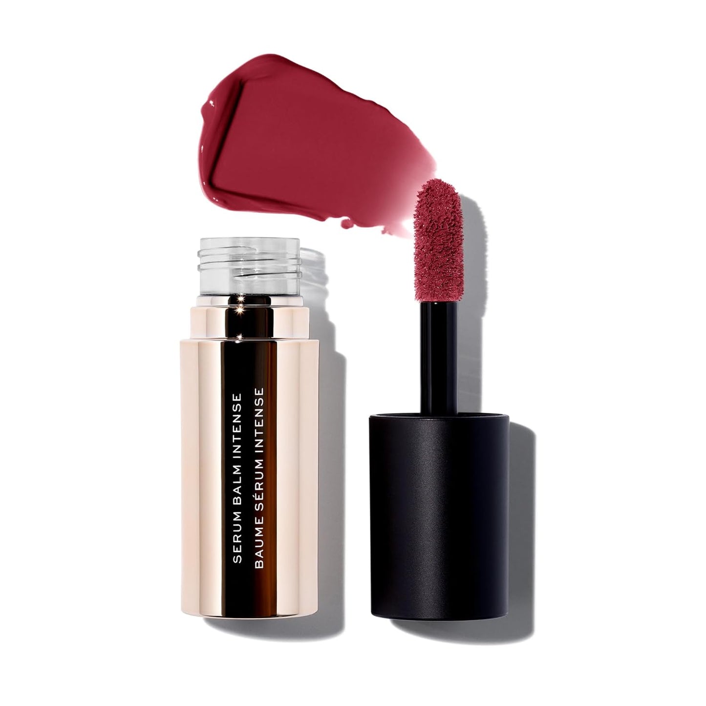 MAKE Beauty Serum Balm Intense, Hydrating Lip Gloss. Pigmented Vegan Moisturizing Lip Oil with Plumping Effect. Lip Emollient Treatment for Soft, Smooth, Shiny Lips - Shade, Berry Moon