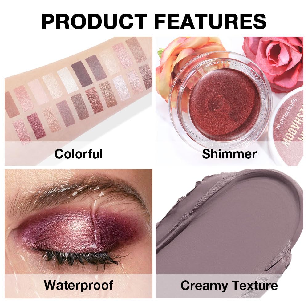 Single Cream Espresso Coffee Brown Matte Eyeshadow Palette Makeup, Natural Single Mini Instant Holographic Eyeshadow For Women, Sombras Crema Para Ojos, Talc, Paraben&Cruelty Free, 715