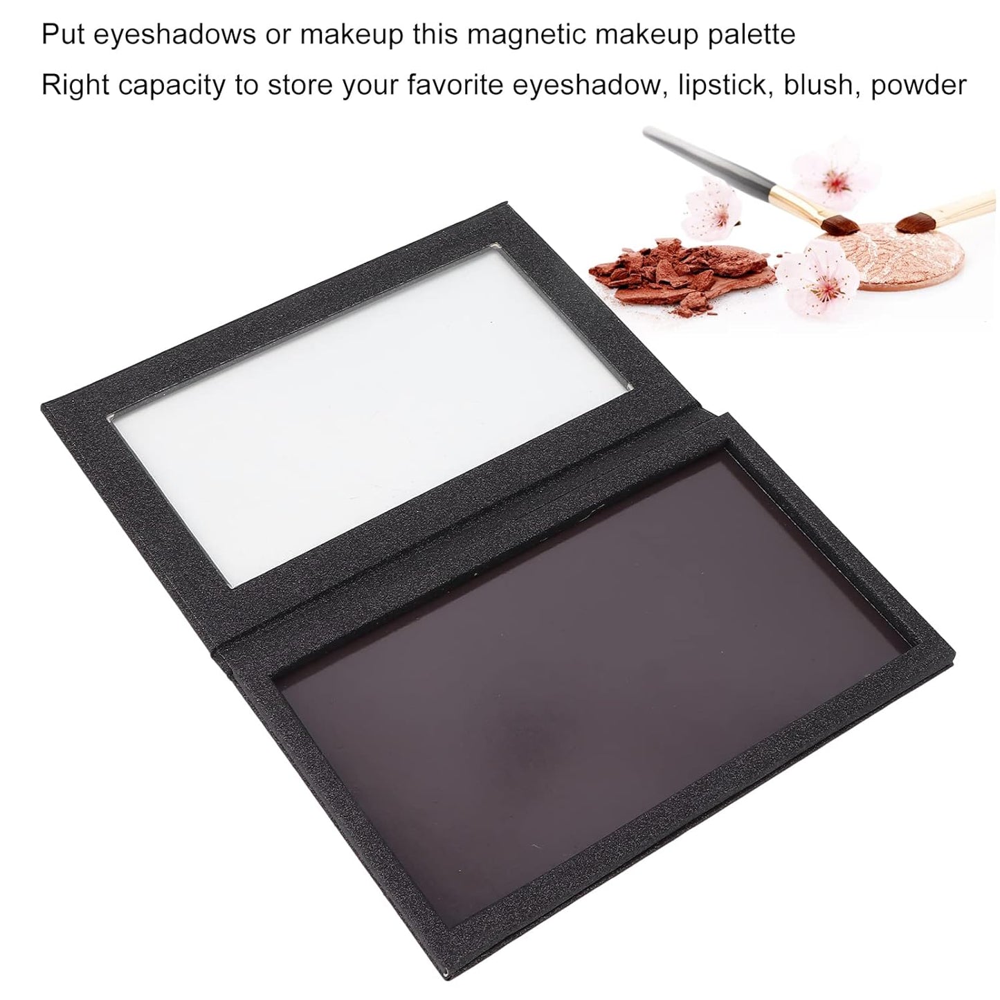 Empty Magnetic Palette, Professional Magnetic Palette Eyeshadow Lipstick Storage DIY Empty Makeup Display Pans Portable Makeup Palette For Travel Home and Daily Use, 8.07 x 4.88in