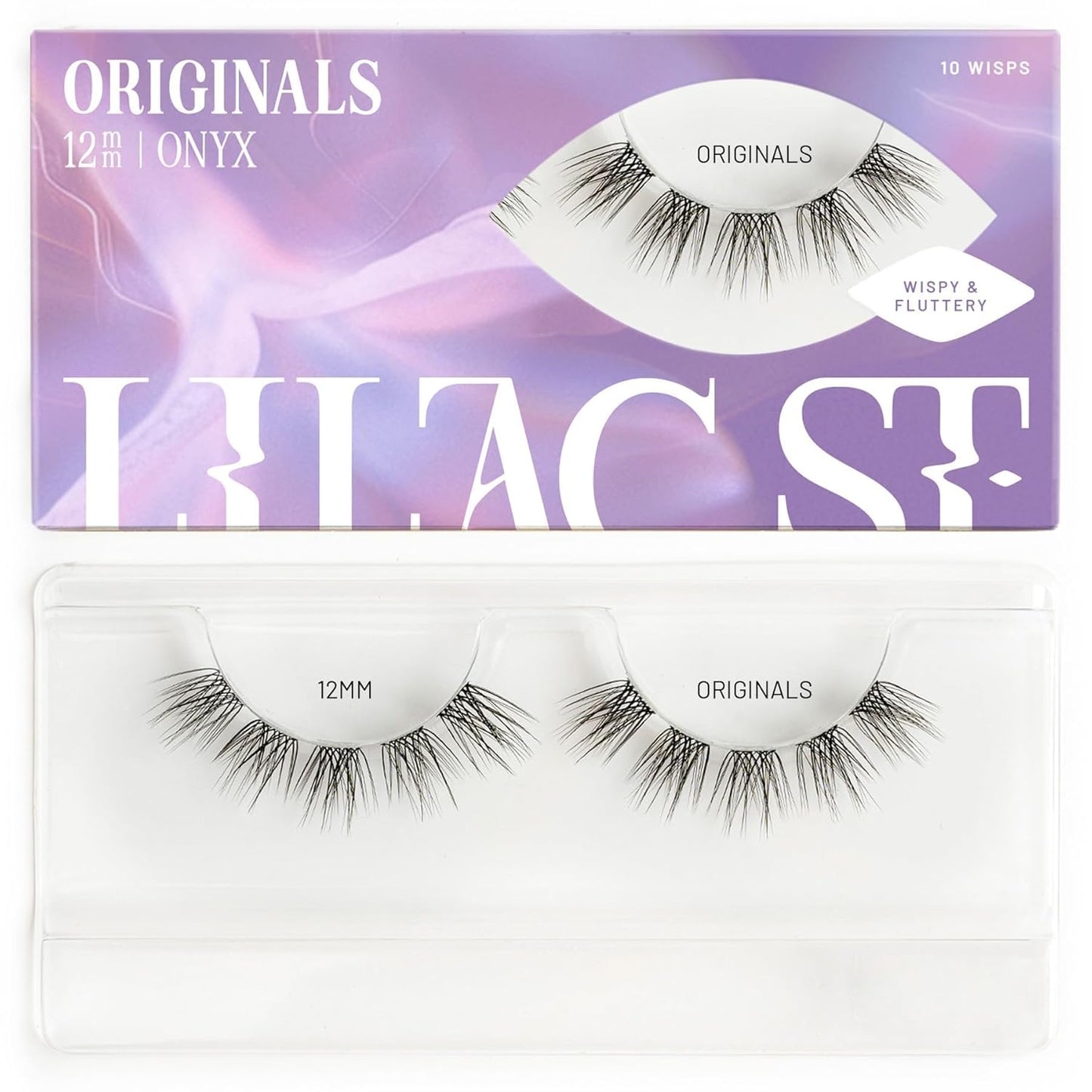 Lilac St - Originals Natural Faux Eyelash Clusters (12mm) - Soft, Natural Look - DIY Lash Extension Wisps - Lightweight & Lifelike - Lasts 10 Days - Cruelty Free, Vegan, Women Founded - 10 Lashes