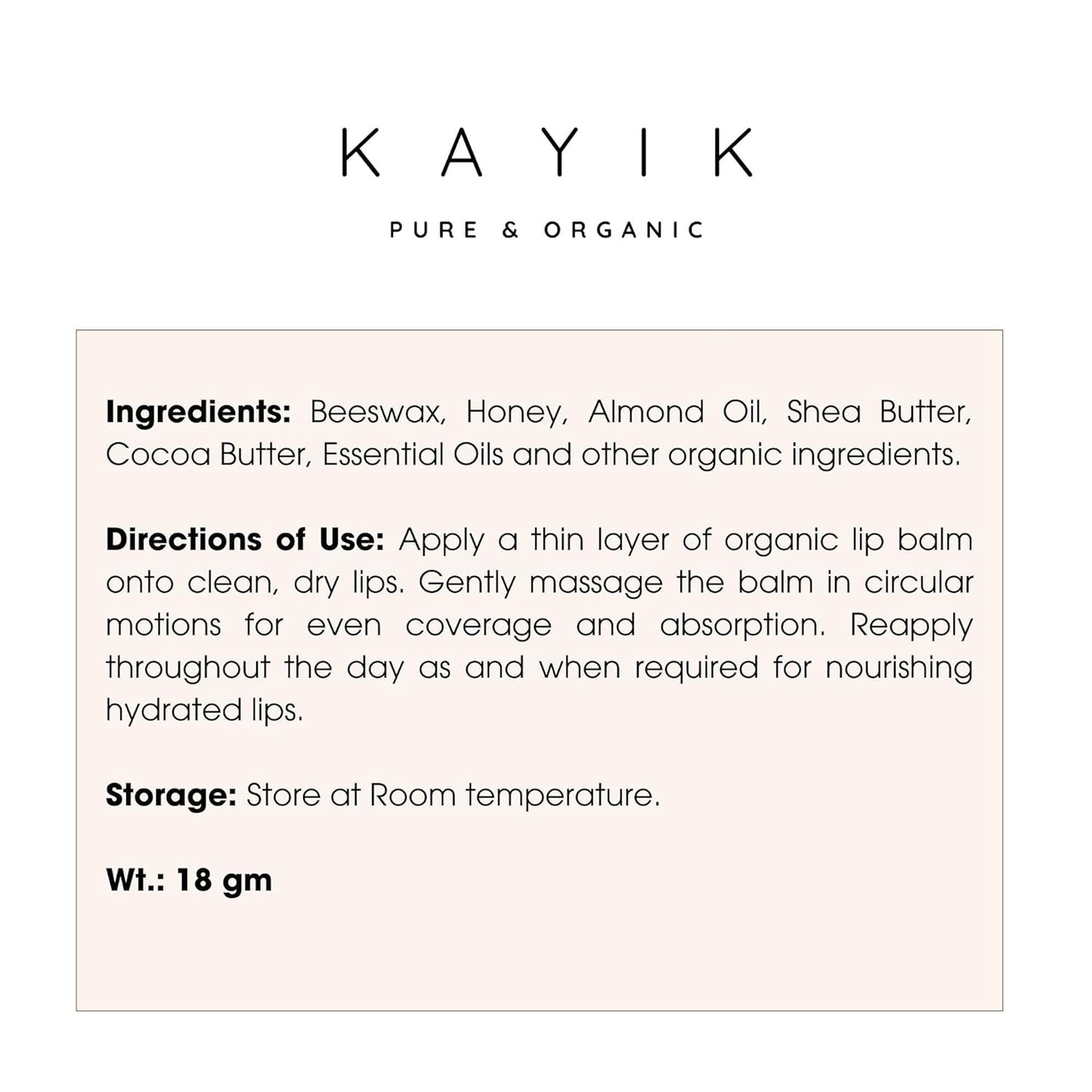 Orange Honey - Organic Lip Balm