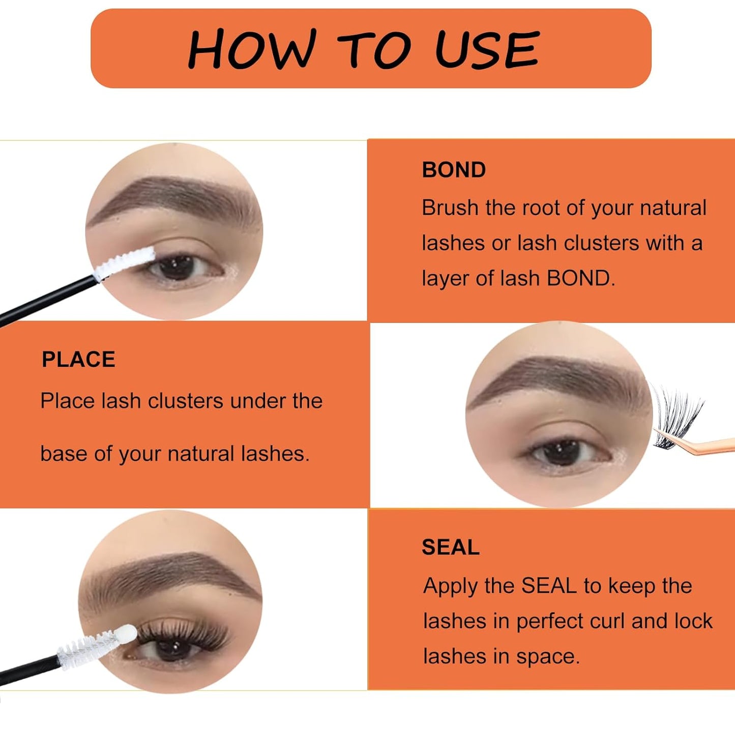 Eyelash Clusters Fluffy Lash Clusters Wispy Individual Lashes Cluster Eyelash Extensions D Curl DIY at Home Natural Cluster Lashes (40D-0.07D-Mix8-16)