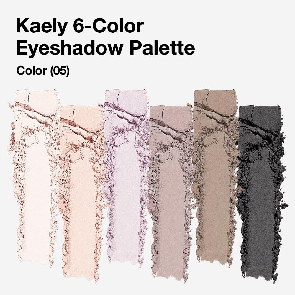 6 Colors Mini Dark Nude Brown Eye Shadow Palette Makeup for Older Women, Neutral Matte Shimmer Eyeshadow Palette Highly Pigmented Waterproof, paleta de sombras de ojos, Vegan & Cruelty-free, 06