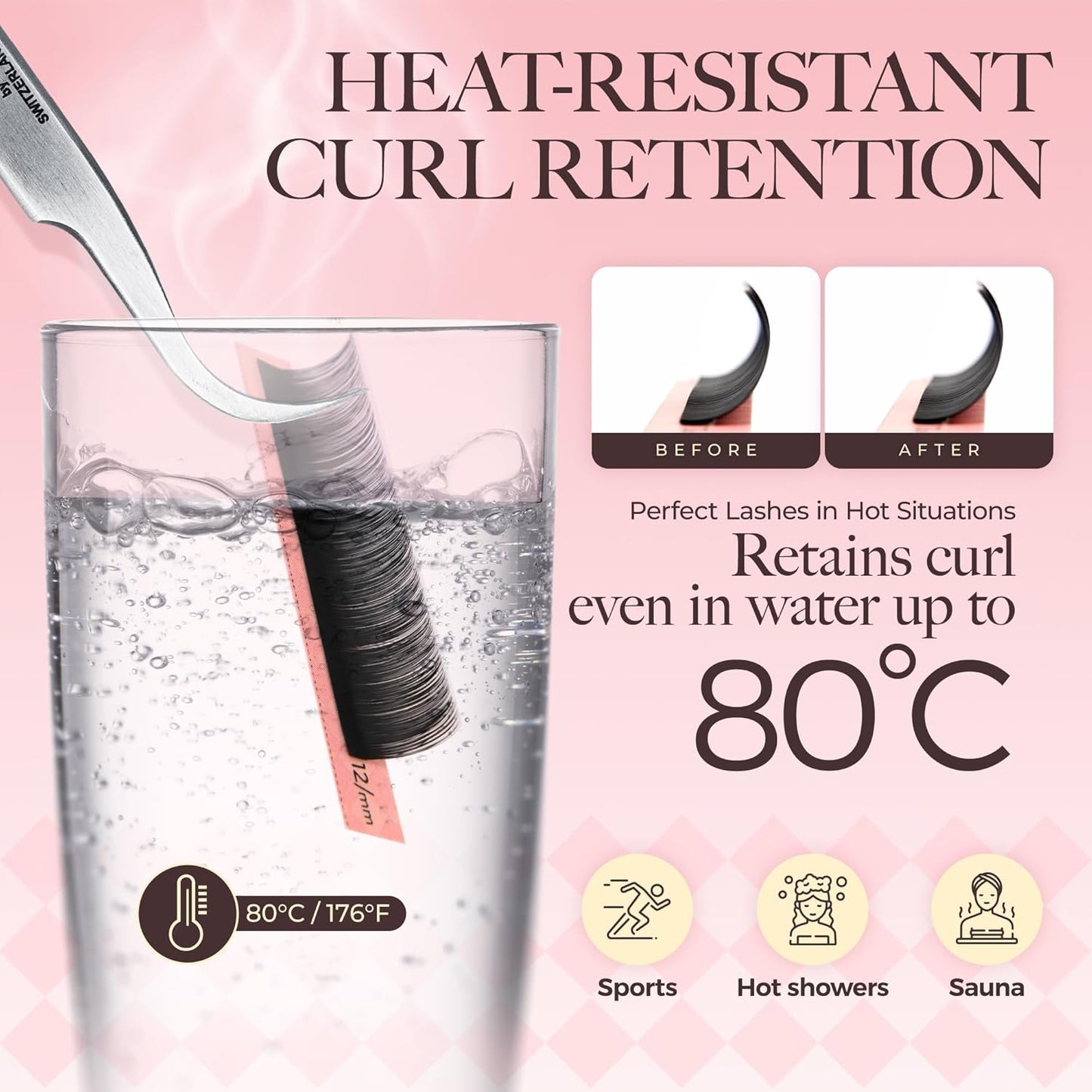 LASHVIEW Volume Lash Extensions 0.03-0.20 J/B/L/C/CC/D Curl 8-16mm Mixed & Single Length Tray, Soft Matte Dark Professional Eyelashes Extension(0.03 CC 8-16mm)