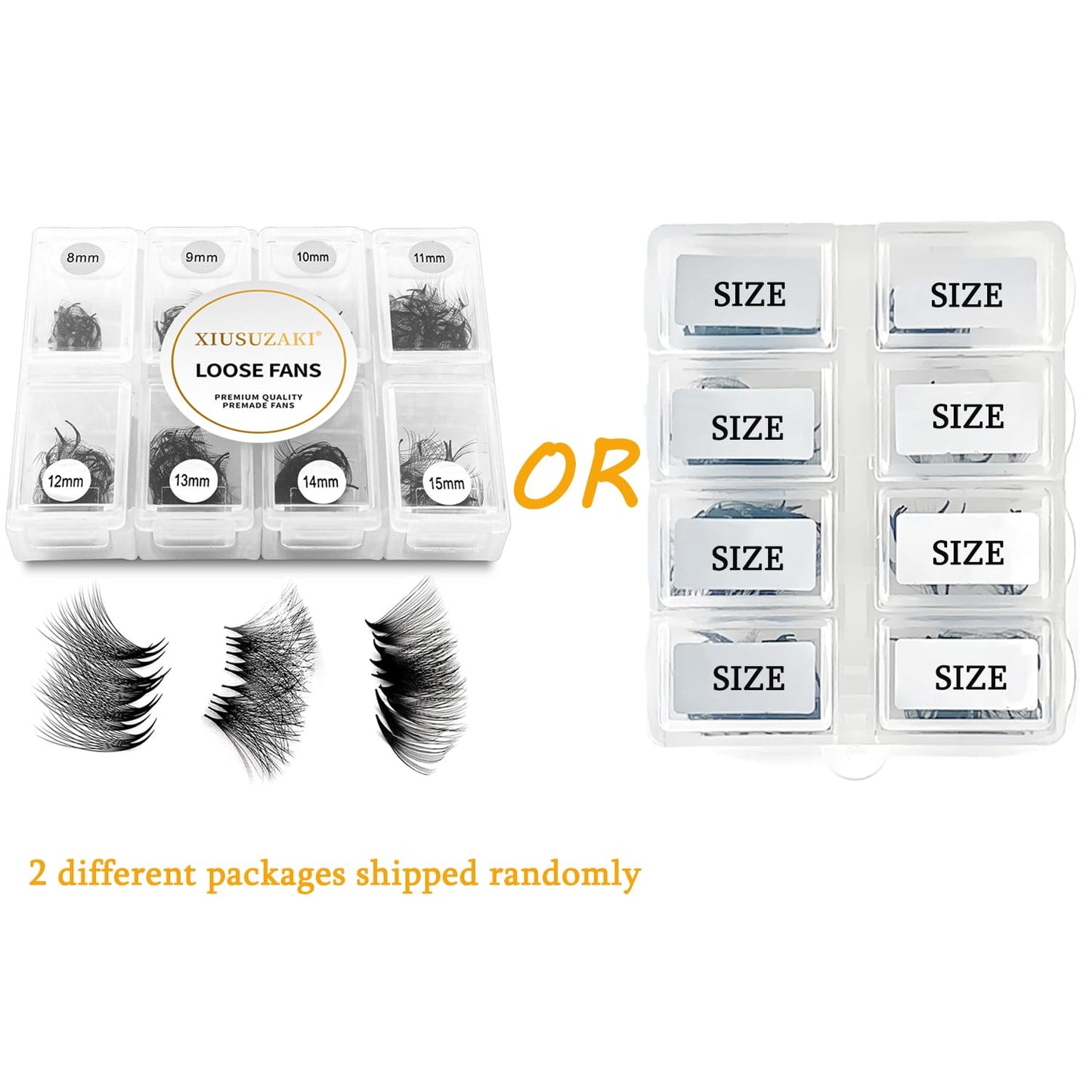 Premade Fans Eyelash Extensions 600 Fans 12D Volume Lash Extensions 0.07 Thickness Eyelash Extension C Curl Premade Lash Fans Mix 8-15mm Fluffy Soft Handmade Loose Fan(600Fans-12D-0.07-C,8-15mm)