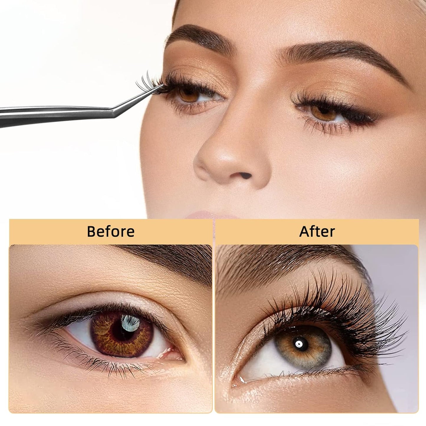 QUEWEL Lash Clusters 240Pcs Cluster Lashes 10D 0.10D Curl Mix8-14mm Individual Lashes Soft&Comfortable DIY Eyelash Extension at Home(10D 0.10D MIX8-14)