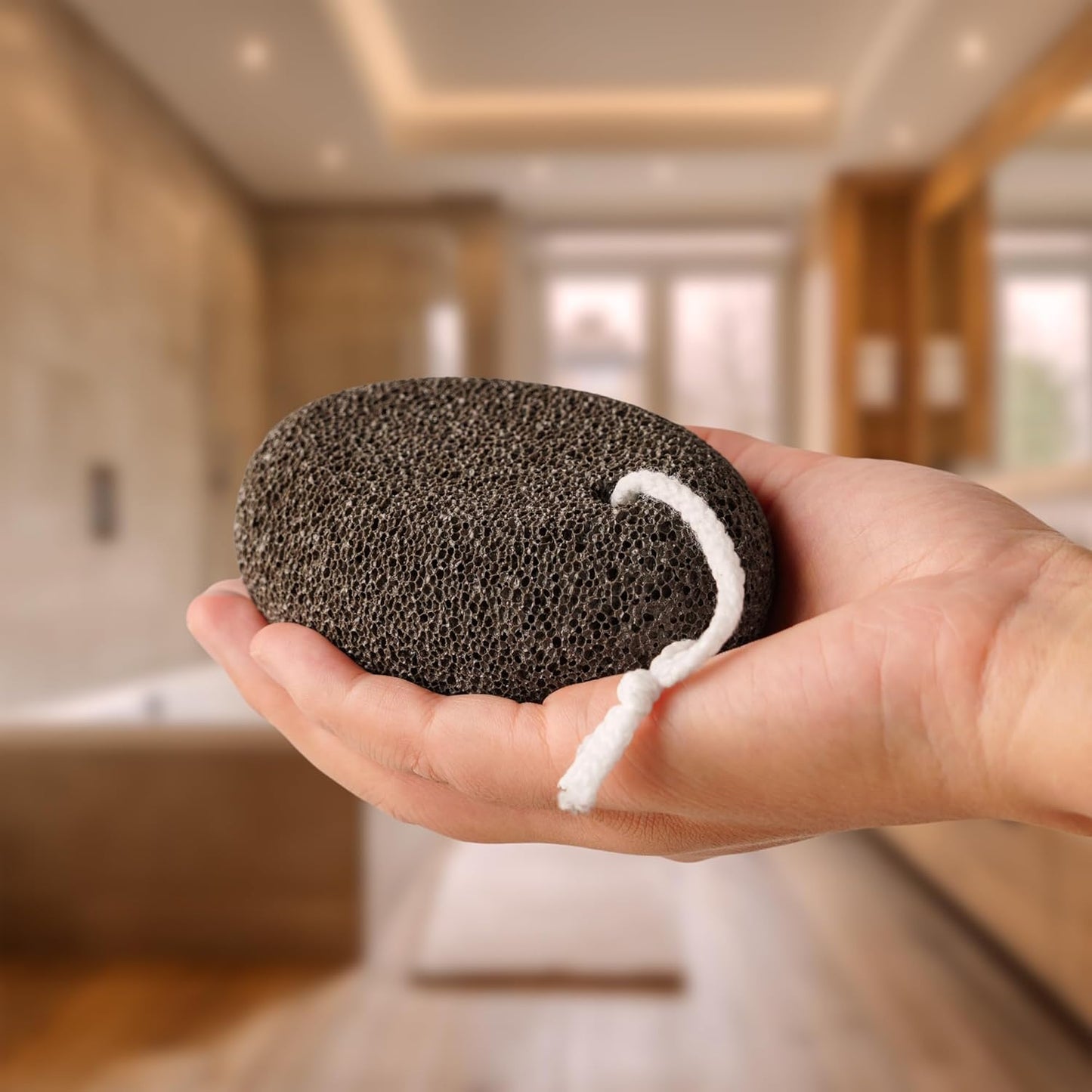 Extra Thick Pumice Stone for Feet and Hands – Ergonomic, Durable Natural Foot File – Gray, 3.9x2.8x1.6 in – Ideal for Cracked Heel Treatment,Callus Remover for feet&Dead Skin Exfoliation