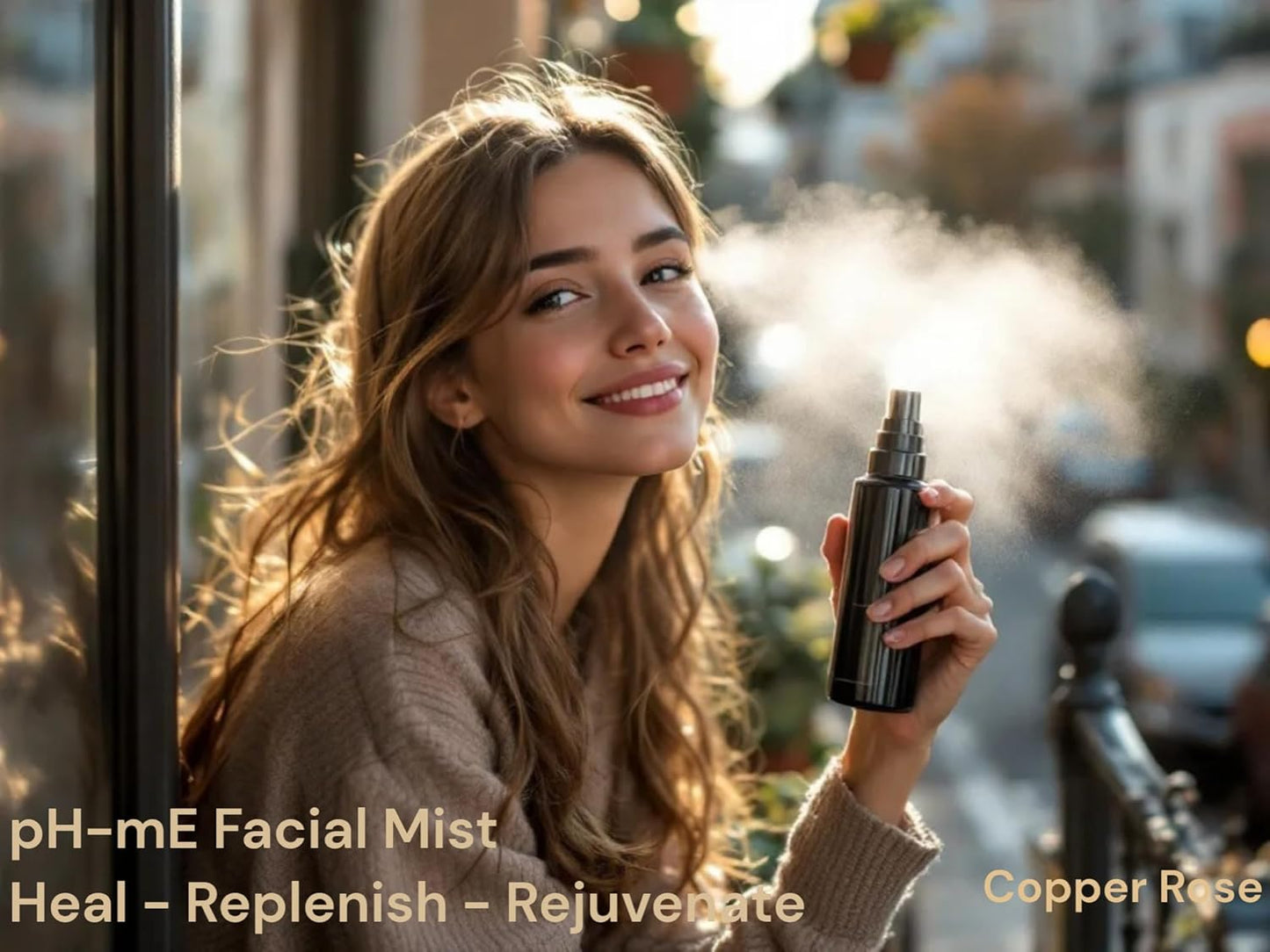 Hydrating Face Mist, Copper Rose, Pure, Natural, Organic Ingredients Helps your Skin Reduce Wrinkles, Fine Lines, Inflammation, Acne, for Clear Beautiful Skin (3.4oz)