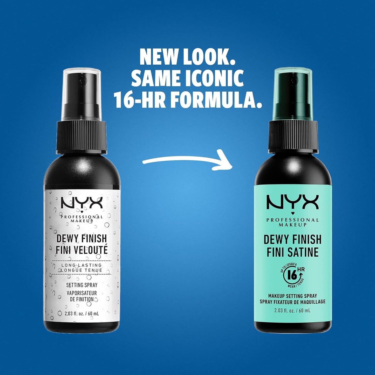 NYX PROFESSIONAL MAKEUP Makeup Setting Spray - Dewy Finish, Long-Lasting Vegan Formula (Packaging May Vary) & The Brow Glue, Extreme Hold Eyebrow Gel - Clear
