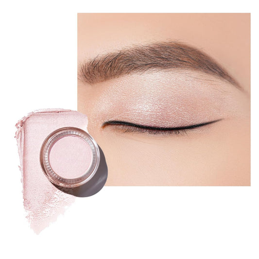 Oulac Light Pearl Cream Eyeshadow also for Highlighter Shimmer Eye Shadow Waterproof&Long Lasting with Moisturizing Formula Blendable Shimmer Eye Make-up,Vegan & Cruelty-Free,6g P04
