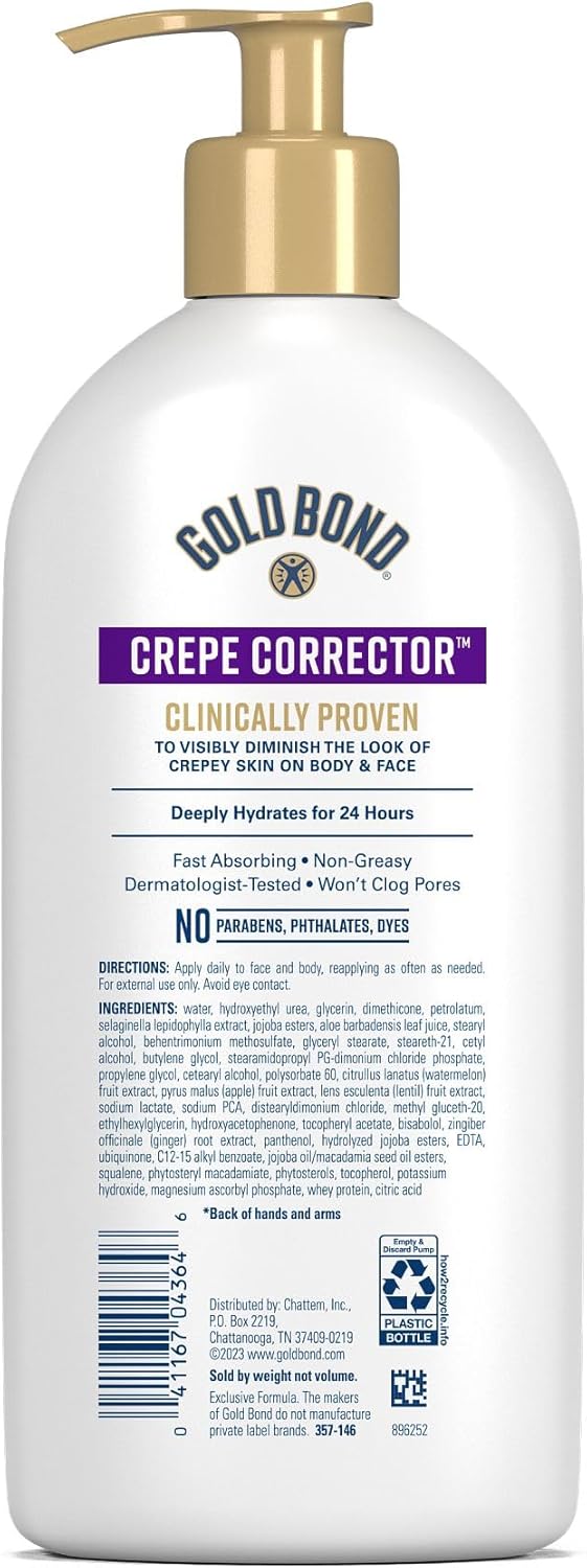 Gold Bond Age Renew Crepe Corrector Body Lotion, Replenishing & Smoothing Formula, 13 oz (Packaging May Vary)