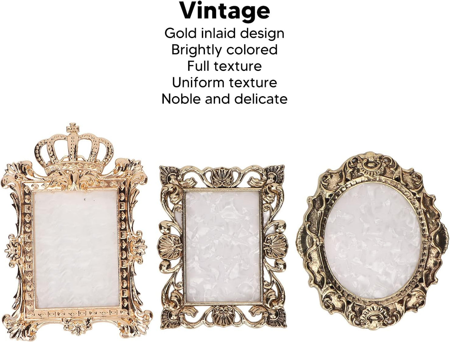 Nail Art Resin Palette,3pcs Vintage Nail Art Palette Multi Functional Display Mixing Nail Coloring Palette Nail Polish Color Mixing Palette for Makeup Gold Copper Color