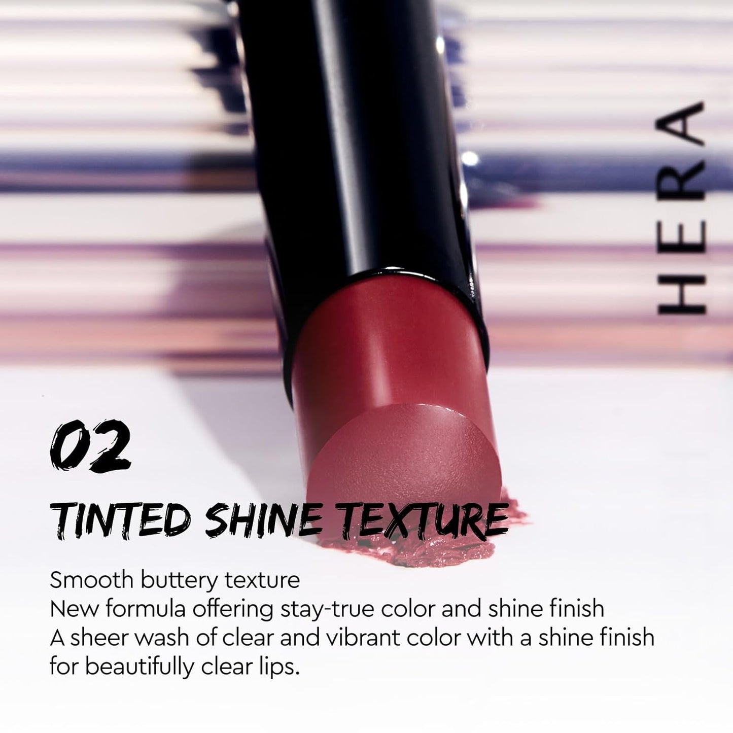 HERA Sensual Tinted Shine Stick 3.5g #99 BLACK CHERRY | 12HR Long-lasting Lipstick, Sheer & Buildable Lip Tint Stain, Hydrating Formula with Vitamin E, Smooth Finish and Luxurious Korean Makeup